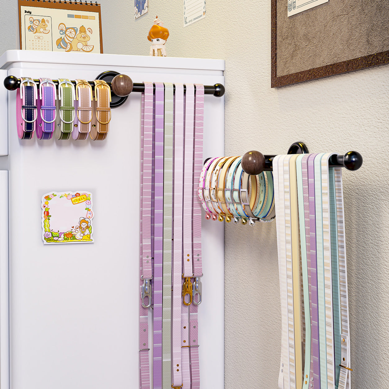 No-Drill Dog Leash Organizer Rack