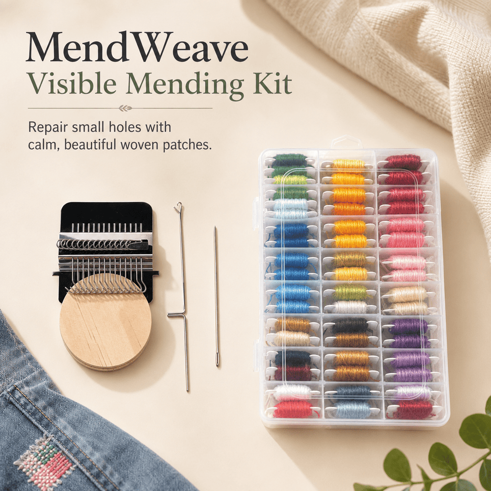 MendWeave Visible Mending Loom Kit - Moss Mend