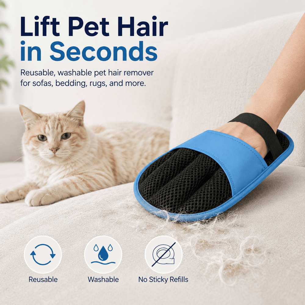 MossMend Reusable Pet Hair Remover Glove - Moss Mend