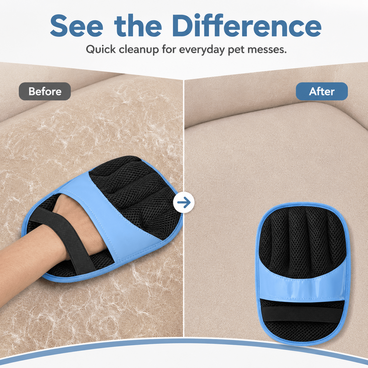 MossMend Reusable Pet Hair Remover Glove - Moss Mend