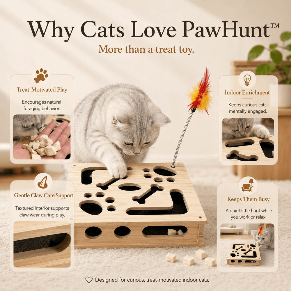Easy assemble wooden cat puzzle toy with replaceable sandpaper liner