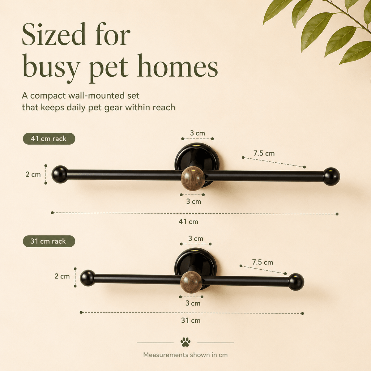 PawNest Pet Leash & Collar Organizer - Moss Mend