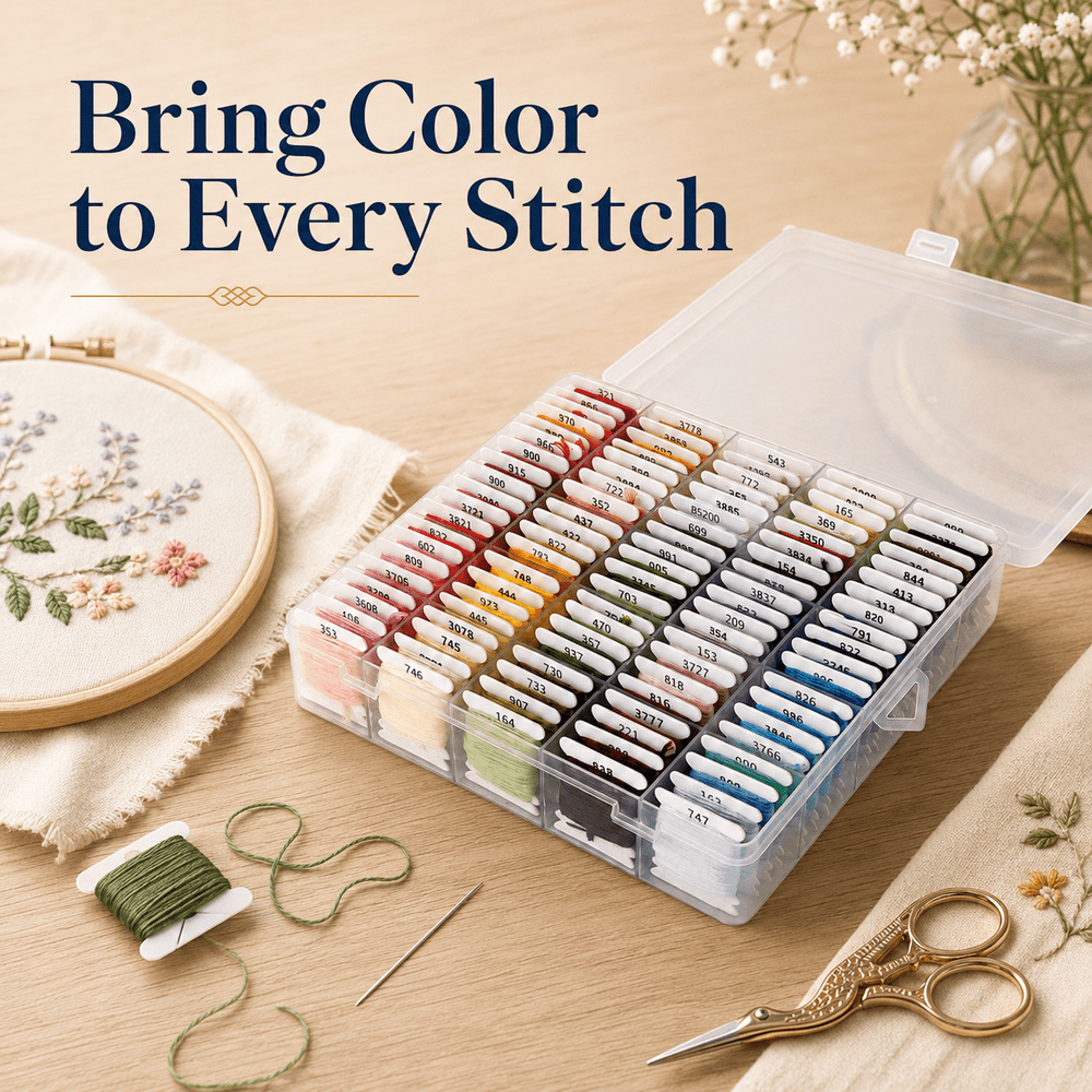 Prewound Embroidery Floss Organizer Set – 50/100 Colors - Moss Mend