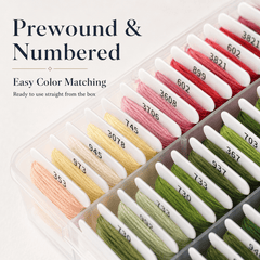 Prewound Embroidery Floss Organizer Set – 50/100 Colors - Moss Mend