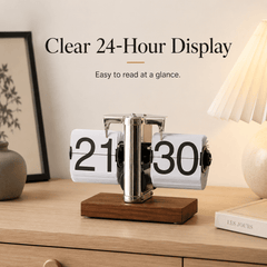 StillTime 24-Hour Flip Desk Clock - Moss Mend