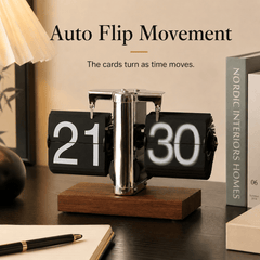 StillTime 24-Hour Flip Desk Clock - Moss Mend