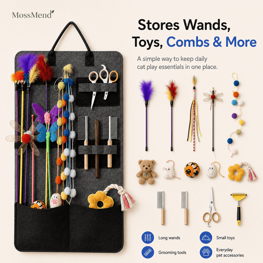 TidyTail Cat Wand Organizer - Moss Mend