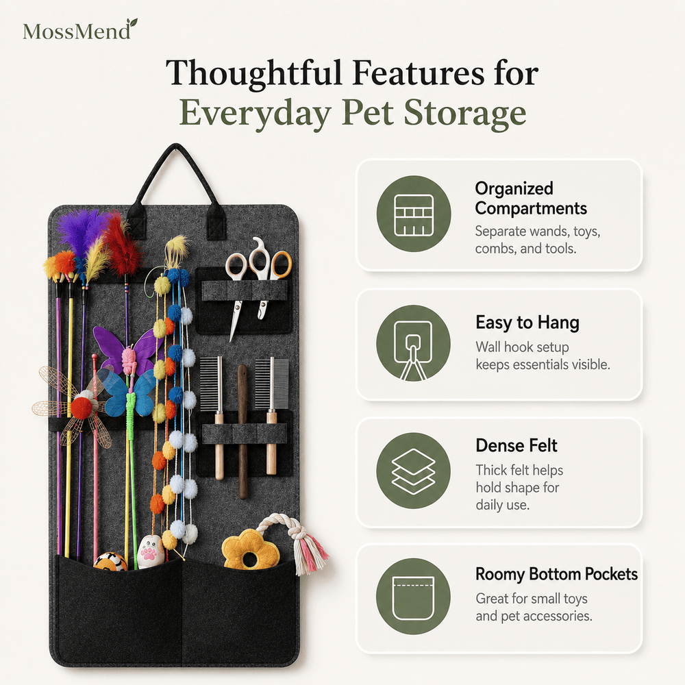 TidyTail Cat Wand Organizer - Moss Mend